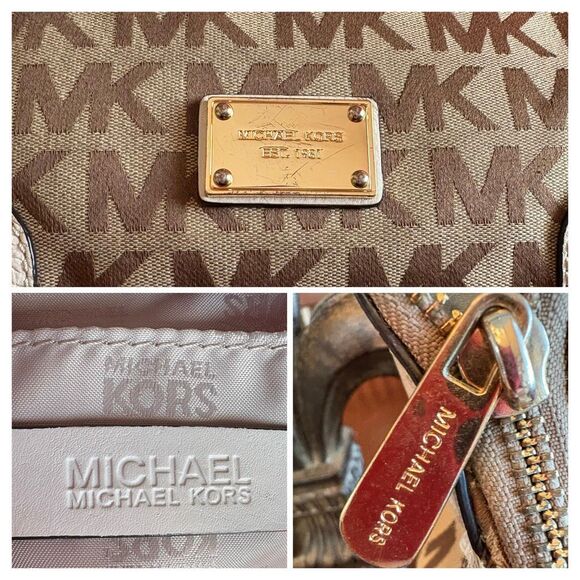 MICHAEL KORS - EUC Millbrook Signature Logo Hobo Shoulder Bag/Canvas & Leather - Picture 8 of 14